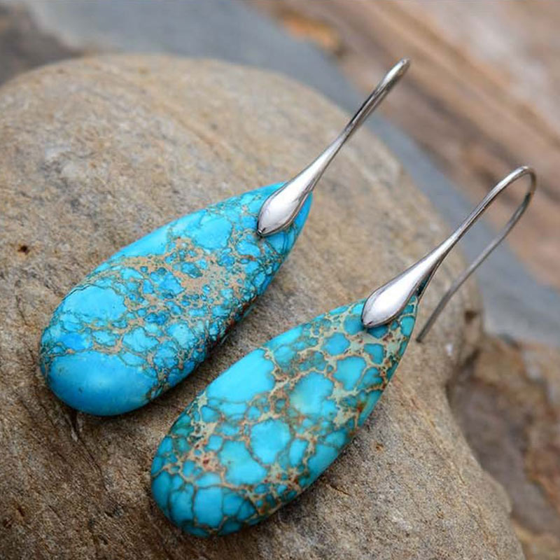 Fortune Jewel Emperor Stone Crystal Happiness Earrings