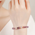 Fortune Jewel Aquamarine Strawberry Quartz Amethyst Moonstone PiXiu Healing Bracelet