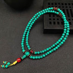 Fortune Jewel Tibetan Turquoise Healing Mala Bracelet