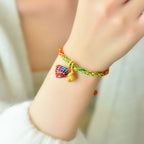 Fortune Jewel Colorful Rope Luck Handcrafted Zongzi Charm Bracelet