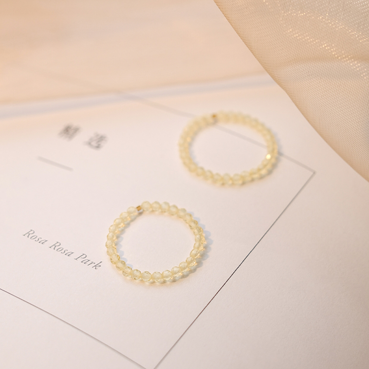 Buddha3bodhi Ultra-fine 2mm Yellow Crystal Ring