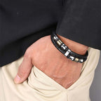Fortune Jewel Layered Leather Weave Fortune Bracelet