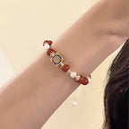 Fortune Jewel Red Agate Pearl Confidence Self-acceptance Bracelet