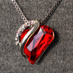 Buddha Stones Love Heart Birthstone Healing Energy Necklace Pendant