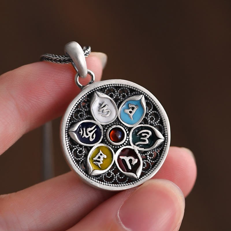 Fortune Jewel Tibetan Om Mani Padme Hum Purity Necklace Pendant