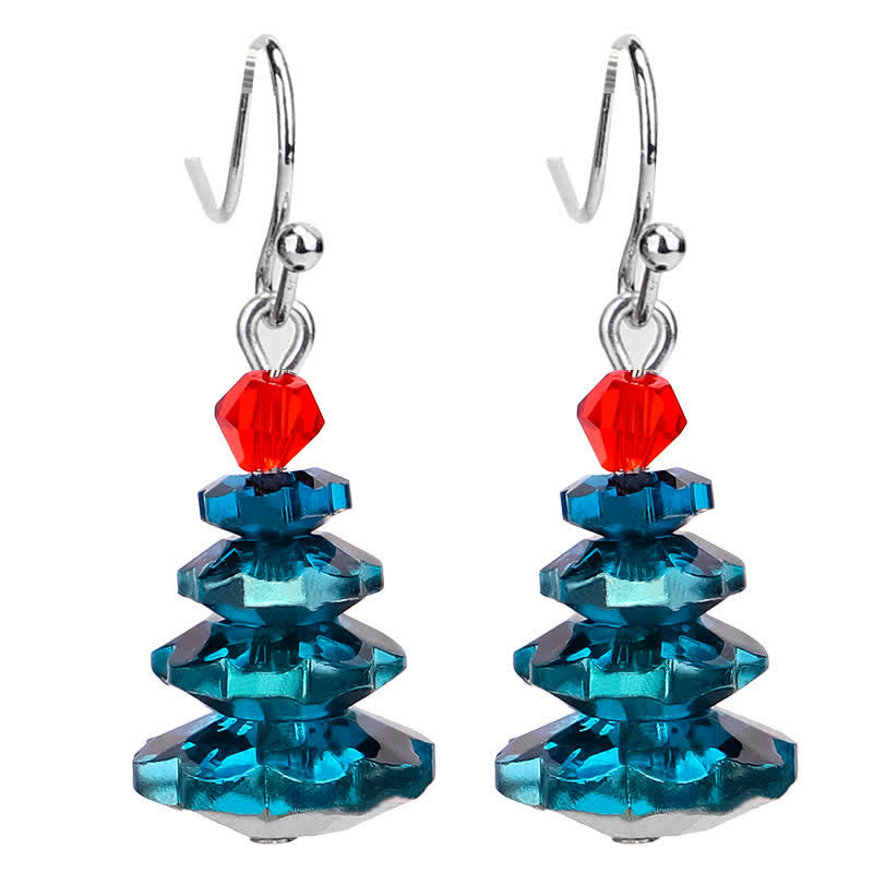 Fortune Jewel Various Crystals Christmas Tree Amethyst Peace Healing Drop Earrings