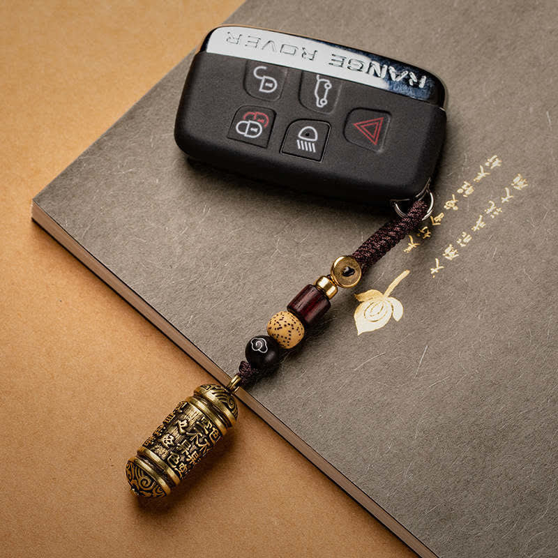 Fortune Jewel Heart Sutra Copper Key Chain