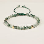 Fortune Jewel Moss Agate Lucky Balance Bracelet