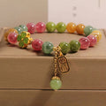 Fortune Jewel Tourmaline Jade Colorful Four-leaf Clover Positive Bracelet