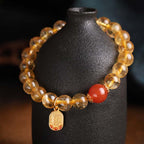Fortune Jewel Citrine Red Agate Fortune Charm Bracelet