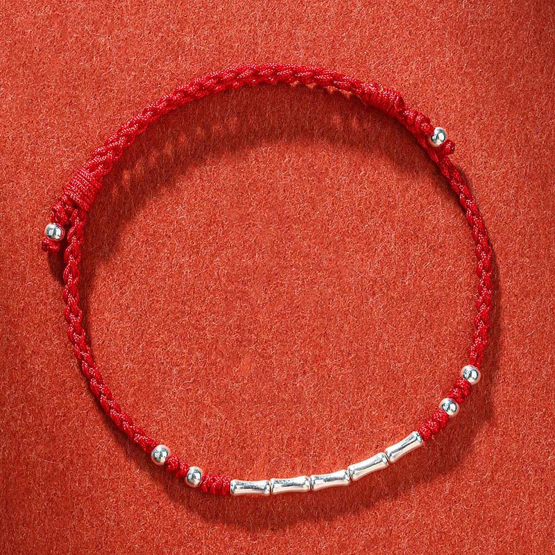 Fortune Jewel Tibet Handmade Multicolored Bamboo Protection Braided String Bracelet