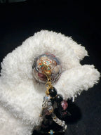 Colorful Bean & Black Vein Cracked Natural Corn Charms