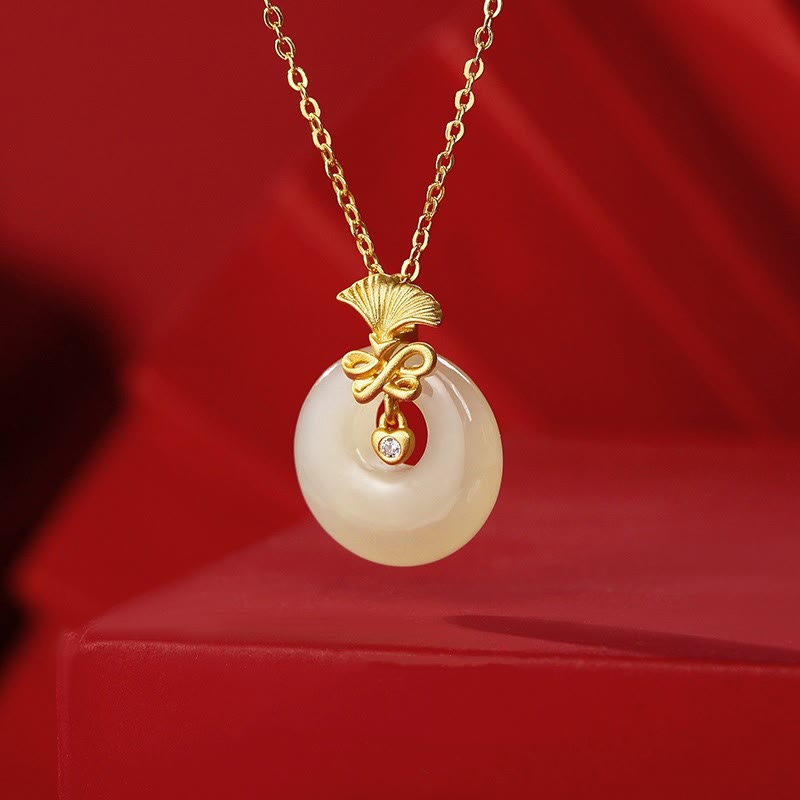 Fortune Jewel 925 Sterling Silver Natural Hetian Jade Carnation Flower Prosperity Necklace Pendant