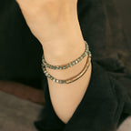 Fortune Jewel Sodalite Picture Jasper Green Point Stone Harmony Wisdom Bracelet