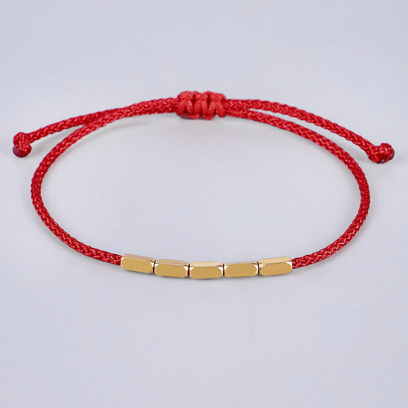 Fortune Jewel Handcrafted Copper Bead Protection Braided String Bracelet