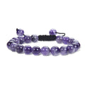 Fortune Jewel Natural Healing Power Gemstone Crystal Beads Unisex Adjustable Macrame Bracelet