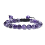 Fortune Jewel Natural Healing Power Gemstone Crystal Beads Unisex Adjustable Macrame Bracelet