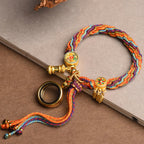 Fortune Jewel Tibetan Om Mani Padme Hum Dreamcatcher Luck Colorful Reincarnation Knot String Bracelet