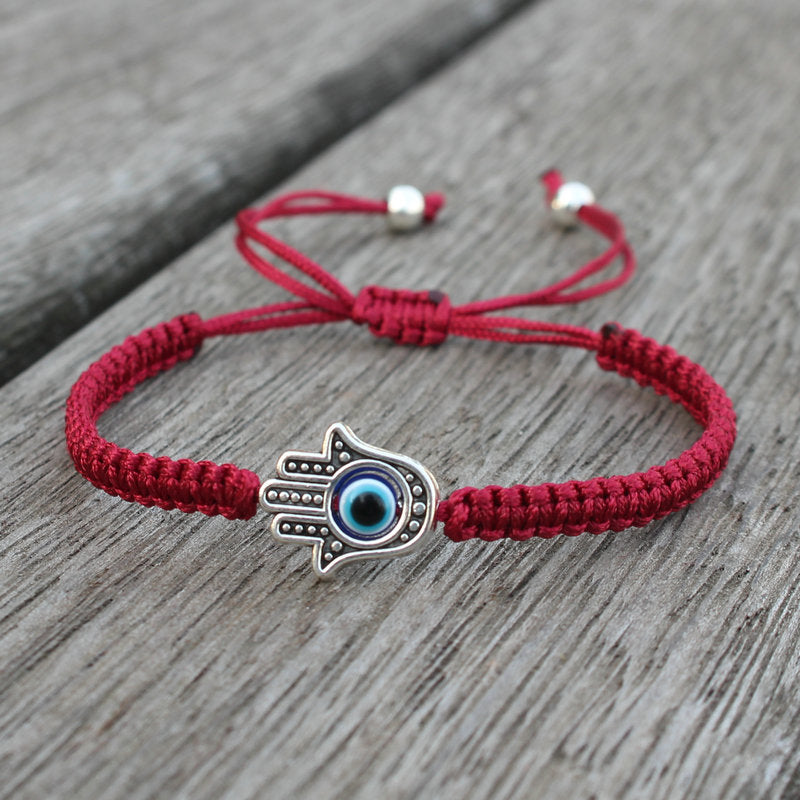 Fortune Jewel Handmade Hamsa Symbol Protection Luck String Bracelet