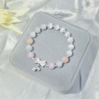 Fortune Jewel Cat's Eye Lavender Amethyst Rosette Charm Bracelet