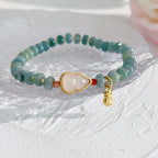 Fortune Jewel Natural Hetian Jade Pearl Peace Buckle Fu Character Gourd Money Bag Strawberry Quartz PiXiu Luck Bracelet
