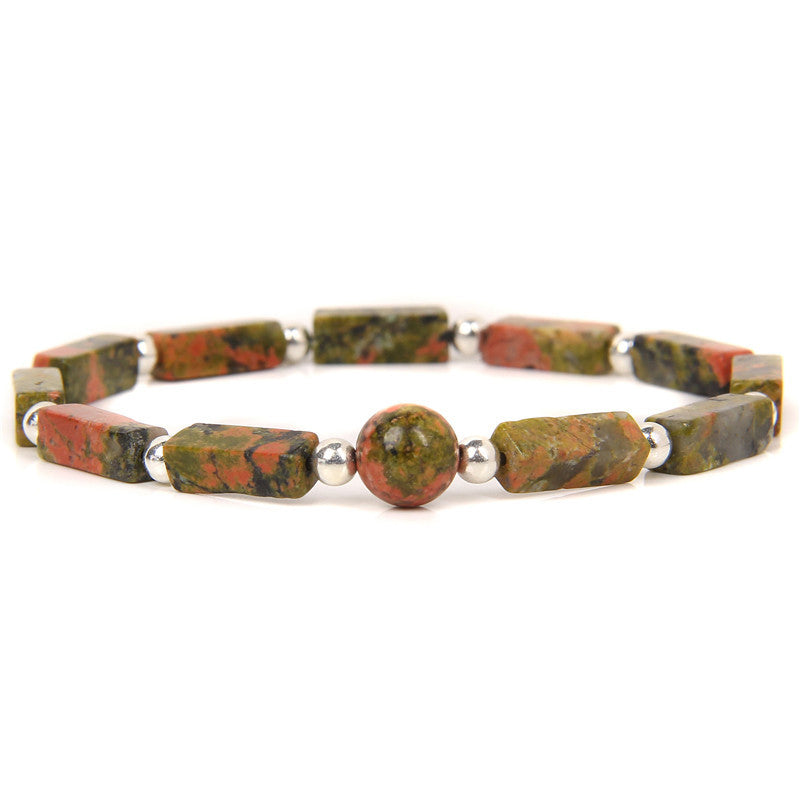 Fortune Jewel Natural Crystal Amethyst Tiger Eye Spiritual Balance Bracelet