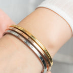 Fortune Jewel Six True Words Engraving Titanium Steel Blessing Protection Bracelet