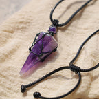 Fortune Jewel Natural Stone Pointed Pendant Necklace