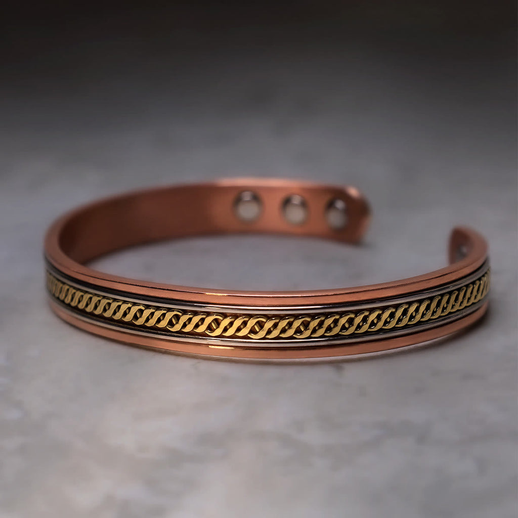 Fortune Jewel Magnetic Copper Balance Adjustable Cuff Bracelet Bangle Ring