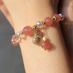 Fortune Jewel "Wishing Love and Sweet Blessings"Strawberry Quartz Bracelet Includes Gift Message Card Fortune Jewel