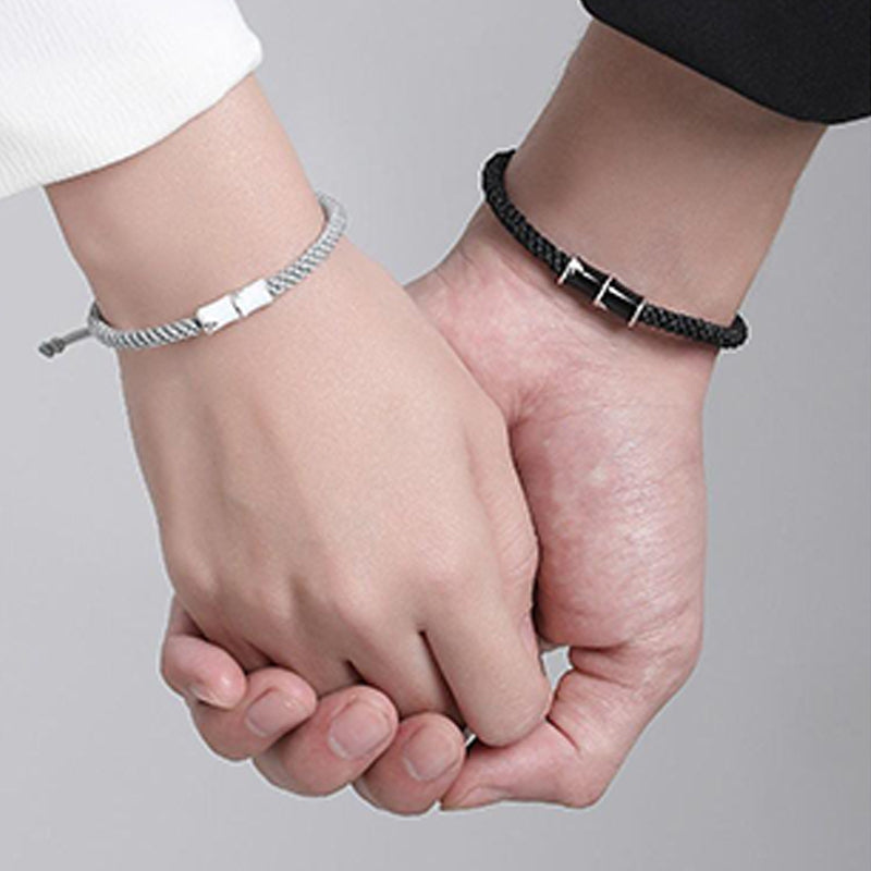 Fortune Jewel Bamboo Pattern Healing Couple Rope Bracelet