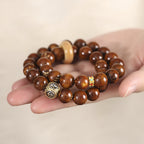 Fortune Jewel Tibetan Natural Purple Gold Rat Bodhi Seed Wealth Double Wrap Bracelet