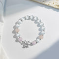 Fortune Jewel Cat's Eye Lavender Amethyst Rosette Charm Bracelet