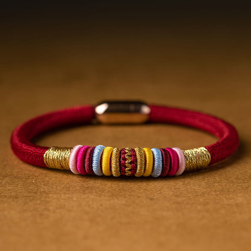 Fortune Jewel Tibetan Handmade King Kong Knot Protection Magnetic Buckle Braided Bracelet