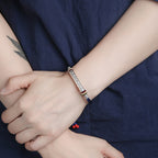 Fortune Jewel 999 Sterling Silver Om Mani Padme Hum Protection Strength String Bracelet