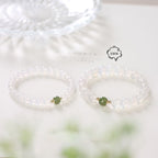 Fortune Jewel Natural White Agate Jade Luck Bracelet