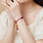 Fortune Jewel 925 Sterling Silver Koi Fish Charm Wealth Success Braided Bracelet