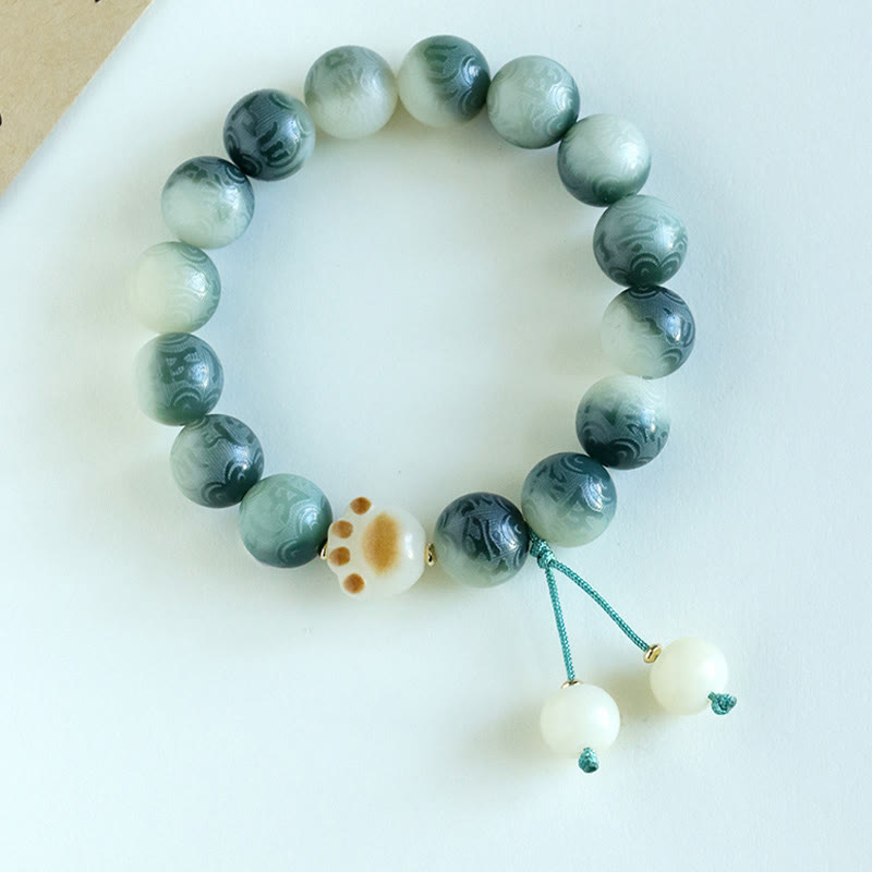 Fortune Jewel Bodhi Seed Om Mani Padme Hum Carved Harmony Bracelet