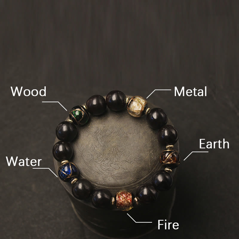 Fortune Jewel Western Soapberry Incense Ash Liuli Glass Bead Wealth Bracelet
