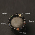 Fortune Jewel Western Soapberry Incense Ash Liuli Glass Bead Wealth Bracelet