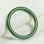 Fortune Jewel Cyan Jade Longevity Blessing Bangle Bracelet