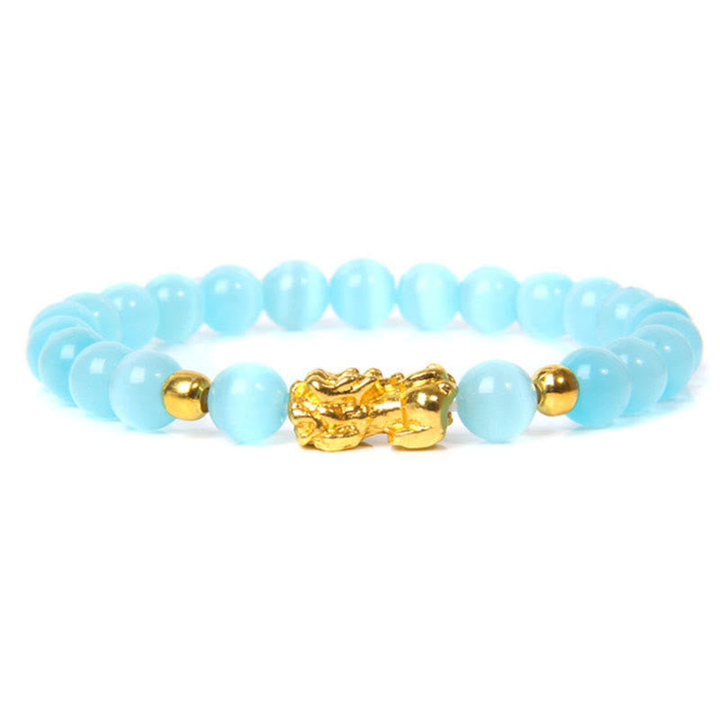Fortune Jewel FengShui Lucky Pixiu Obsidian Wealth Bracelet
