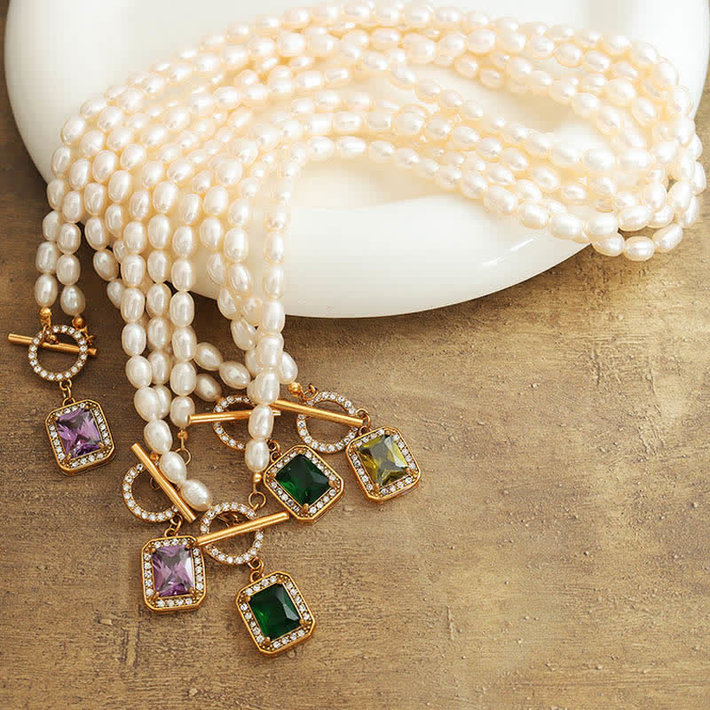 Fortune Jewel Pearl Zircon Wealth Charm Necklace Pendant