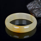 Fortune Jewel Natural Golden Silk Jade Luck Wealth Bracelet Bangle