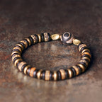 Fortune Jewel Tibetan Bone Beads Ebony Wood Strength Bracelet