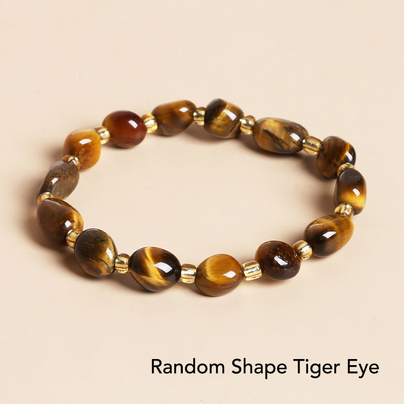 Fortune Jewel Natural Irregular Shape Stone Crystal Meditation Balance Bracelet