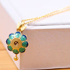 Fortune Jewel 925 Sterling Silver Tibet Lotus Prayer Wheel Red Agate Enlightenment Necklace Pendant
