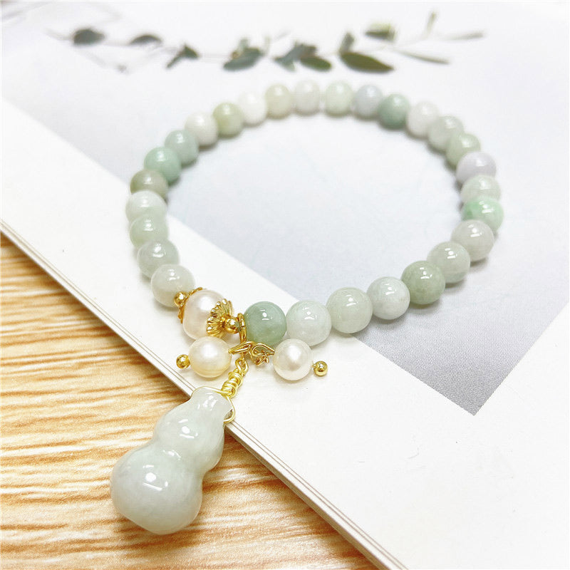 Fortune Jewel Jade Gourd Blessing Protection Charm Bracelet