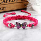 Fortune Jewel Butterfly Freedom Love String Charm Bracelet