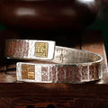 Fortune Jewel Letters Copper Balance Healing Cuff Bracelet Bangle